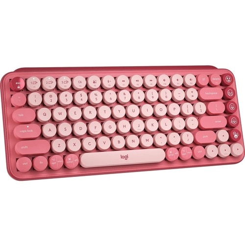 Logitech POP Keys 键盘 - 无线 连接 - 机械 按键开关 - 蓝牙 - 5.1 - 10 m - 铬操作系统 - 计算机, 平板, 智能电话, iPad - PC, Mac - AAA 支持的电池尺寸