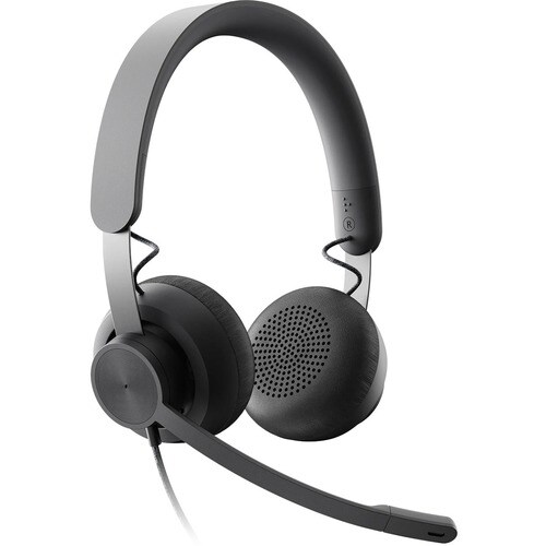 Logitech Zone 有线 头戴式 立体声 耳机 - 双声道 - 耳罩 - 32 欧姆 - 20 Hz 到 16 kHz - 单向, 全向, 降噪 麦克风 - C型 USB
