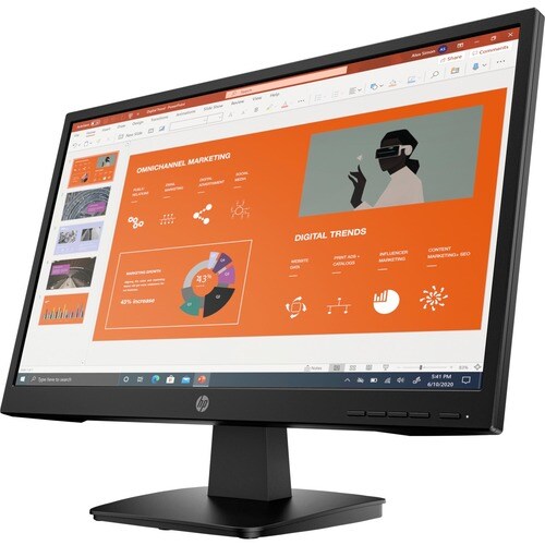 HP P22va G4 22" 等级 Full HD LCD 显示器 - 16:9 - 黑 - 54.6 cm (21.5") Viewable - 垂直对齐(VA) - Edge LED 背光 - 1920 x 1080 - 250 cd/m