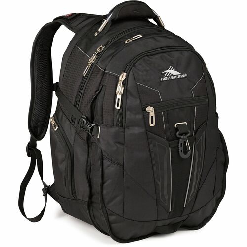 High Sierra XBT Carrying Case Rugged (Backpack) for 43.2 cm (17") Notebook - Black - Ballistic Nylon, Polyester Body - Sho