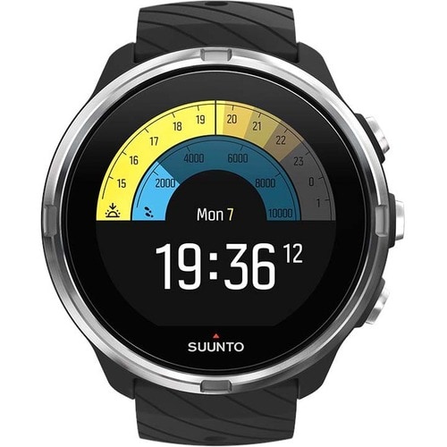 Suunto 9 Smart Watch - 50 mm Case Height - 50 mm Case Width - Black Body Color - Stainless Steel Body Material - Glass Fib
