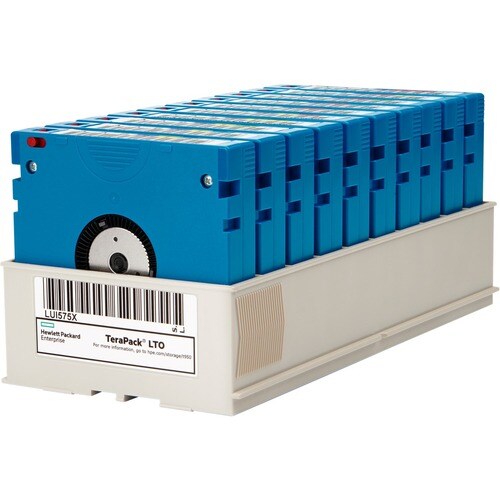 HPE Data Cartridge LTO-9 - Rewritable - Barcode Labeled - 10 Pack - 18 TB (Native) / 45 TB (Compressed) - 1035 m Tape Leng