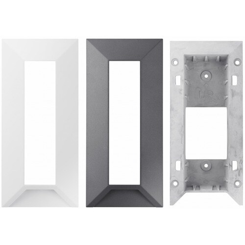Hanwha Techwin Mounting Box for Intercom - White, Dark Gray - Polycarbonate, Aluminum