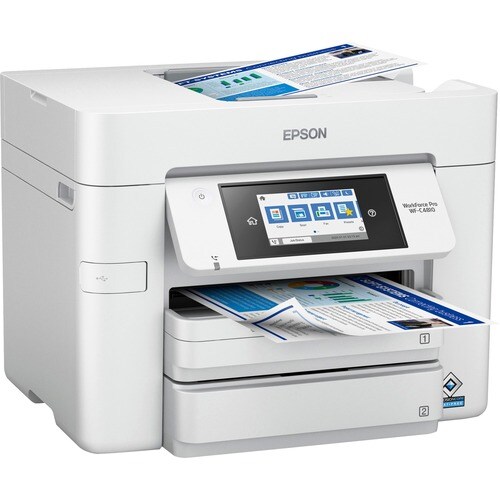 Epson WorkForce Pro WF-C4810 Inkjet Multifunction Printer - Color - Copier/Fax/Printer/Scanner - Automatic Duplex Print - 