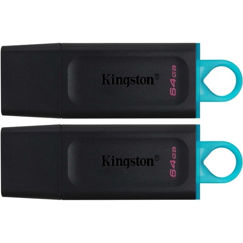 Pen Drive Kingston DataTraveler Exodia DTX - 64 GB - USB 3.2 (Gen 1) - Nero, Teal - 2 Confezione