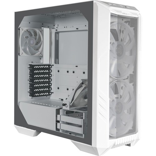 Cooler Master HAF 500 Computer Case - Mid-tower - White - Steel, Mesh, Plastic, Tempered Glass - 4 x Bay - 4 x 7.87" , 4.7