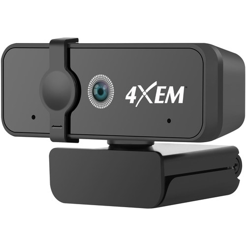 4XEM Webcam - 3 Megapixel - 30 fps - Black - USB 2.0 Type A - 1920 x 1080 Video - Fixed Focus - Microphone - For Computer,