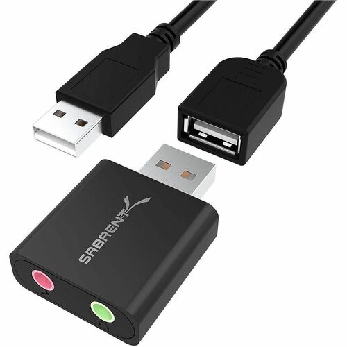 Sabrent USB Aluminum External Stereo Sound Adapter - USB - USB