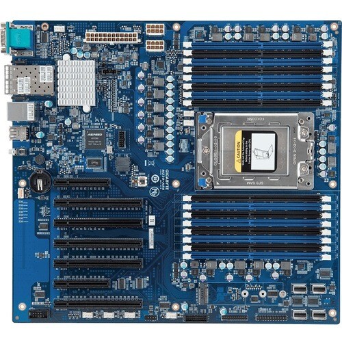 Gigabyte MZ31-AR0 Server Motherboard - AMD Chipset - Socket SP3 - Extended ATX - 64 GB DDR4 SDRAM Maximum RAM - RDIMM, LRD