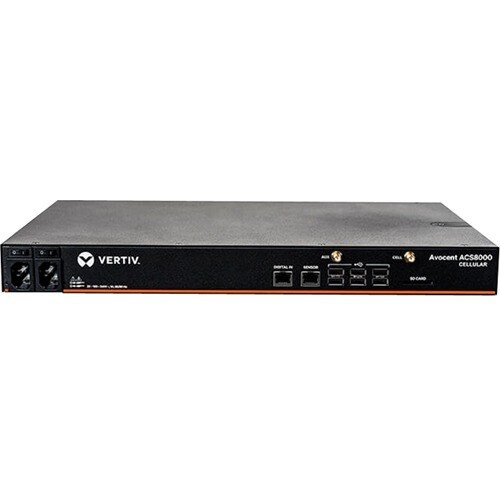 Vertiv AVOCENT Servidor do dispositivo - 1000 MB - Fibra ótica, Cabo de par entrançado - 2 x Rede (RJ-45) - 8 x USB - 48 x