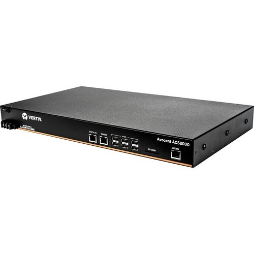 Vertiv AVOCENT ACS ACS8032MDDC-400 Servidor do dispositivo - 1 GB - DDR3 SDRAM - Cabo de par entrançado, Fibra ótica - 2 x