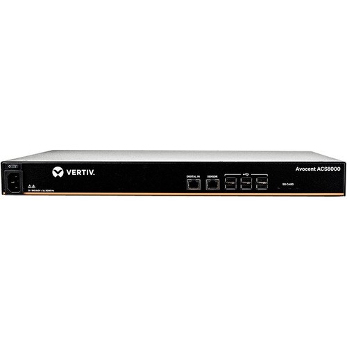 Vertiv AVOCENT ACS ACS8048SAC-404 Servidor do dispositivo - 1 GB - DDR3 SDRAM - Cabo de par entrançado, Fibra ótica - 2 x 