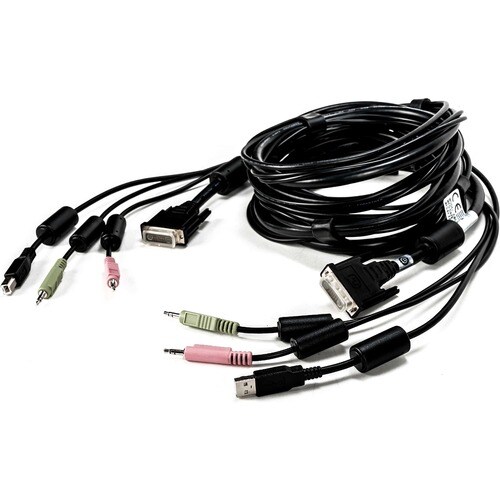 Vertiv AVOCENT 3.05 m Cabo KVM - Cable for Teclado/Rato, Interruptor KVM, Dispositivo de áudio