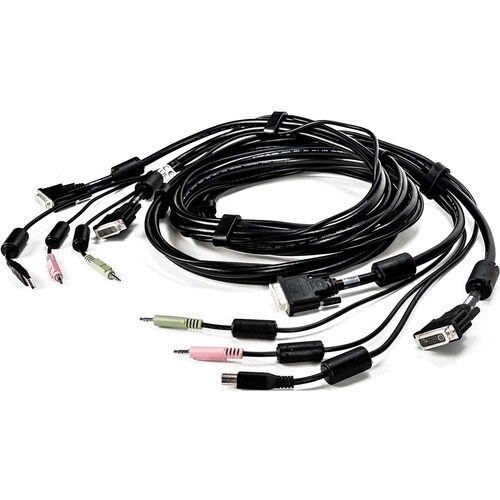 Vertiv AVOCENT 3.05 m Cabo KVM - Cable for Teclado/Rato, Interruptor KVM, Dispositivo de áudio