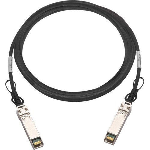 QNAP 3 m Twinaxial Cabo de rede para Dispositivo de rede - Segunda extremidade: 1 x SFP28 Network - Male - 25 Gbit/s - Preto