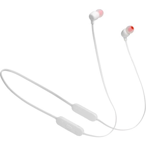 JBL TUNE 125BT Wireless Earbud Stereo Earset - White - Binaural - In-ear - Bluetooth - 16 Ohm - 20 Hz to 20 kHz
