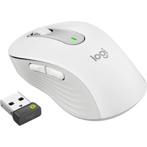 Logitech Signature M650 Mouse - Bluetooth/Radio Frequency - USB - Off White - Wireless - 4000 dpi - Scroll Wheel - Medium 