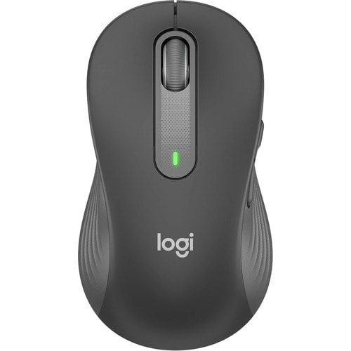 Logitech Signature M650 L Mouse - Bluetooth/Radio Frequency - USB - Optical - 5 Button(s) - 5 Programmable Button(s) - Gra