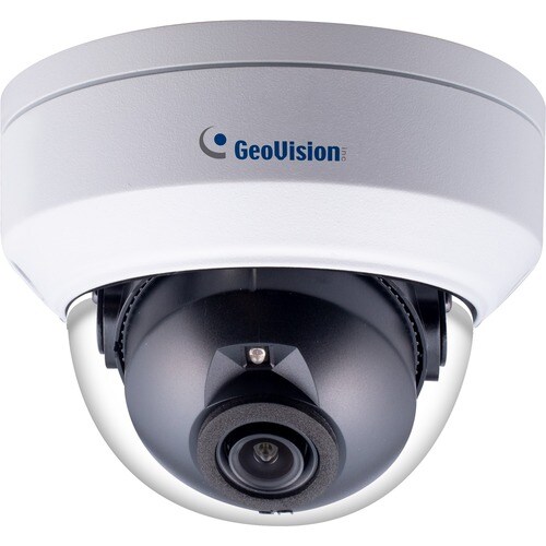 GeoVision 4 Megapixel Outdoor Network Camera - Color - Mini Dome - 98.43 ft Infrared Night Vision - H.265, H.264, MJPEG - 