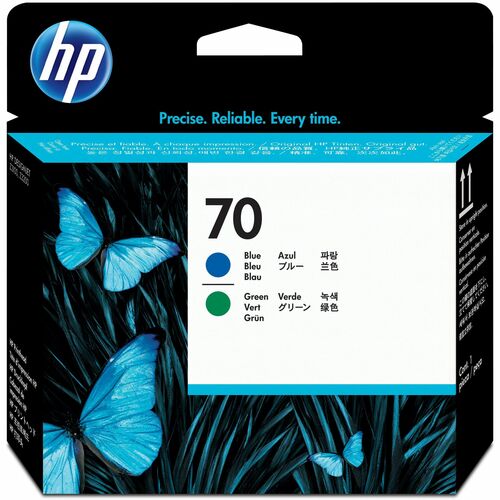 HP 70 Original Inkjet Printhead - Blue, Green - 1 Each - Inkjet - 1 Each