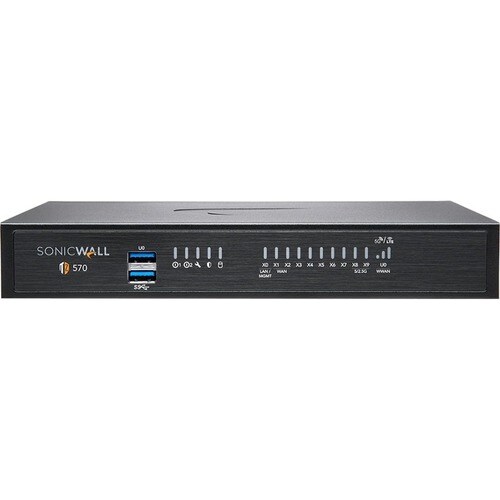 SonicWall TZ570 Network Security/Firewall Appliance - 8 Port - 10/100/1000Base-T - 5 Gigabit Ethernet - DES, AES (128-bit)