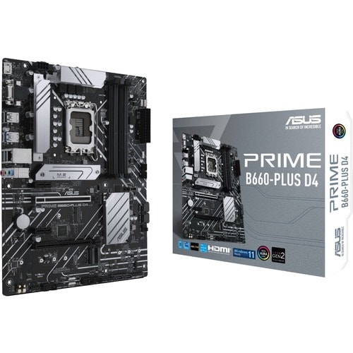 Asus Prime B660-PLUS D4 Desktop Motherboard - Intel B660 Chipset - Socket LGA-1700 - Intel Optane Memory Ready - ATX - Pen