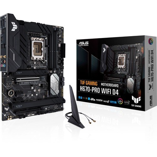 TUF GAMING H670-PRO WIFI D4 Gaming Desktop Motherboard - Intel H670 Chipset - Socket LGA-1700 - Intel Optane Memory Ready 