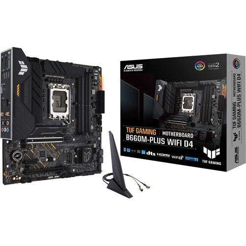 TUF GAMING B660M-PLUS WIFI D4 Gaming Desktop Motherboard - Intel B660 Chipset - Socket LGA-1700 - Intel Optane Memory Read