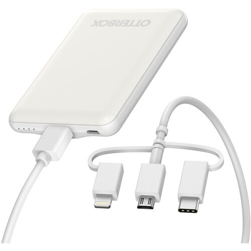 OtterBox Power Bank - Branco - 5000 mAh - 3 A - 5 V DC Output - 5 V Input - Branco