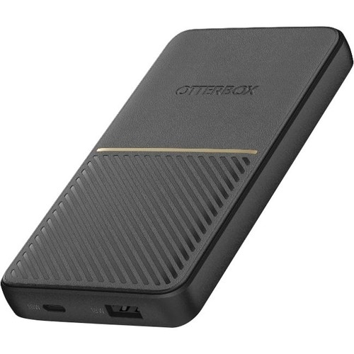 OtterBox Power Bank - Black - 10000 mAh - 3 A - 5 V DC, 9 V DC, 12 V DC Output - 5 V, 9 V, 12 V Input - 2 x USB - Black