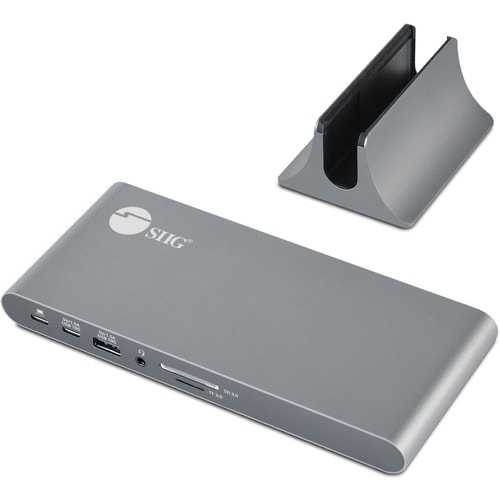 SIIG USB-C Dual 4K Video MST Docking Station with 60WPD Charging - Ingenious Detachable Design - Ultra-speed Data Transfer