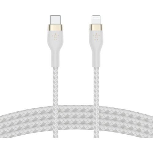 BELKIN BOOST CHARGE CABLE USB-C TO LTG BRD SILICON 1M WHT