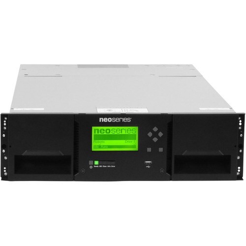 Overland NEOxl 40 Tape Library - 1 x Drive/40 x Cartridge Slot - LTO-8 - 3U - Rack-mountable - 5 Mail Slots - Fibre Channe