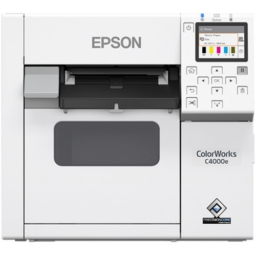 Epson CW-C4000E (BK) Desktop Inkjet Printer - Colour - Label Print - Gigabit Ethernet - USB - USB Host - With Cutter - 6.9