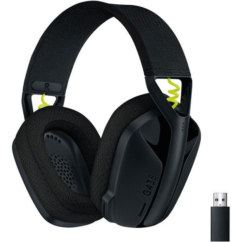 Auriculares de gaming Logitech G435 Inalámbrico Sobre la oreja Estéreo - Negro, Amarillo - Cerrado - 1000cm - Bluetooth - 