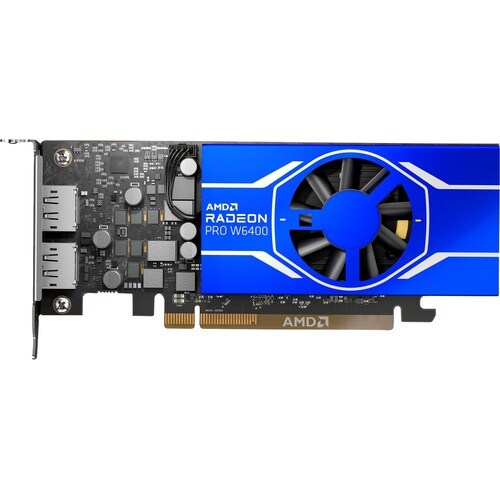 AMD Radeon Pro W6400 Graphic Card - 4 GB GDDR6 - Half-height - 7680 x 4320 - PCI Express 4.0 x4 - DisplayPort - 2 x Displa