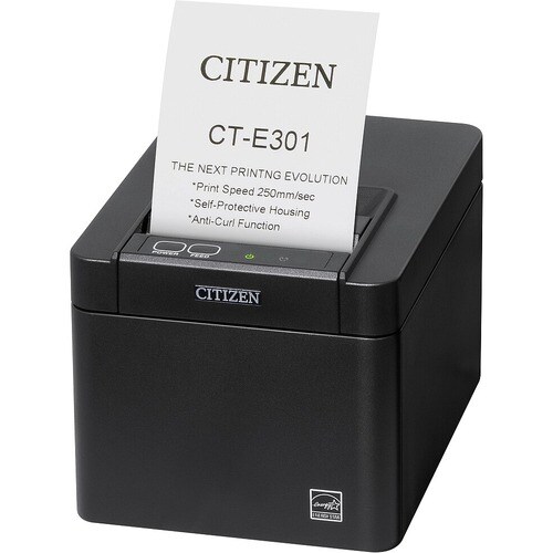 Citizen CT-E301 Desktop, Industrial Direct Thermal Printer - Monochrome - Receipt Print - Ethernet - USB - USB Host - Seri
