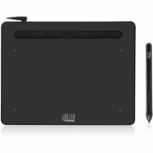 Adesso CyberTablet K8 Graphics Tablet - 5080 lpi - Cable - Black - 203.20 mm x 127 mm Active Area - 8192 Pressure Level - 