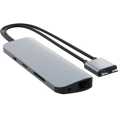 Hyper VIPER 10-in-2 USB-C Hub - for Desktop PC, Notebook - Memory Card Reader - SD, microSD - 60 W - USB Type C - 2 Displa