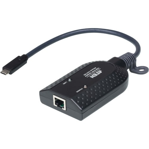 ATEN USB-C Virtual Media KVM Adapter KA7183 - 1 Computer(s) - 1920 x 1200 - 1 x Network (RJ-45) - 1 x USB - Rack-mountable
