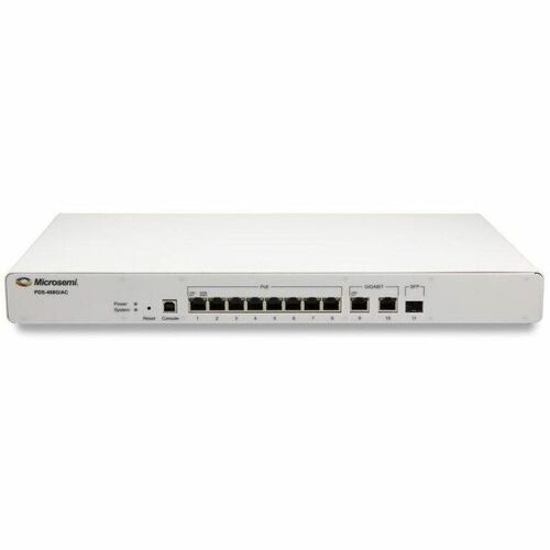 Microchip PDS-408G 10 Ports true Ethernet Switch - Gigabit Ethernet - 10/100/1000Base-T, 1000Base-X Power cord included - 