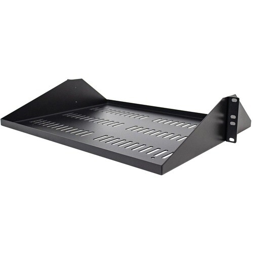 StarTech.com 2U Vented Server Rack Shelf - Center Mount Fixed 14" Deep Cantilever Rackmount Tray for 19" Data/AV/Network w