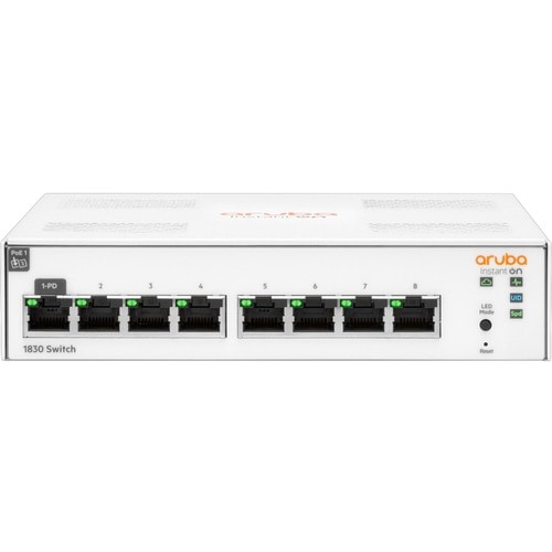 HPE Instant On 1830 8 Ports Manageable Ethernet Switch - Gigabit Ethernet - 10/100/1000Base-T - 2 Layer Supported - 5.90 W