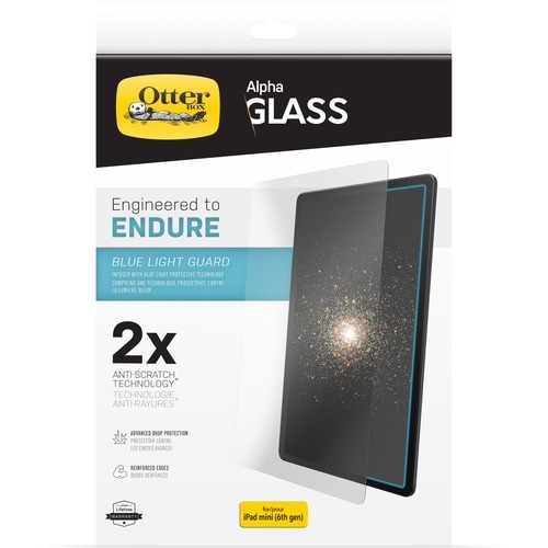 OtterBox Alpha Glass Aluminosilicate, Tempered Glass Screen Protector for Apple - For LCD iPad mini (6th Generation) - Scr