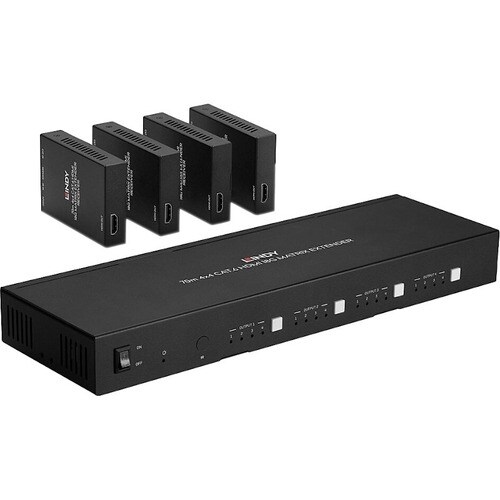 LINDY Video-Extender-Transmitter/Receiver - Verkabelt - 1 Eingabegerät - 1 Ausgabegerät - 70 m Reichweite - 8 x Netzwerk (