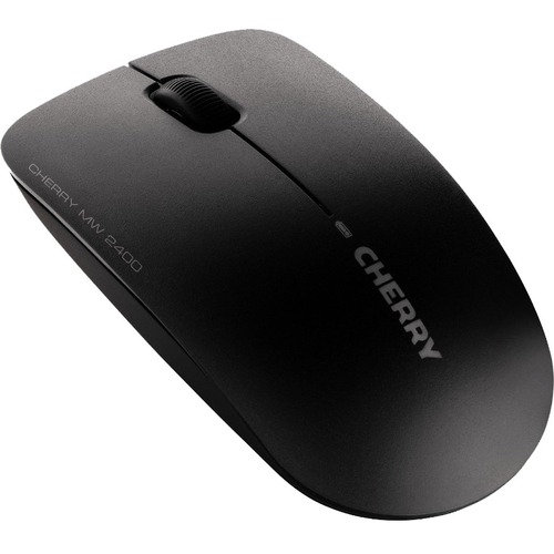 CHERRY MW 2400 Maus - Funkfrequenz - USB 2.0 - Optisch - 3 Taste(n) - Schwarz - 10 - Kabellos - 2,40 GHz - 1200 dpi Auflös