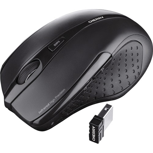 CHERRY MW 3000 Mouse - Radio Frequency - USB - Infrared - 5 Button(s) - Black - 1 - Wireless - 5 m - 2.40 GHz - 1750 dpi -
