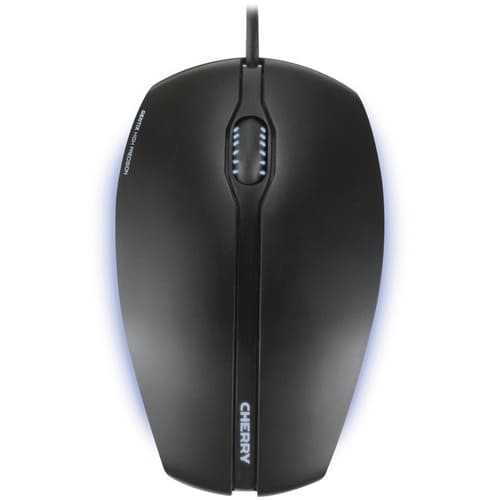 CHERRY GENTIX Corded Optical Illuminated Mouse - Optical - Cable - Black - 1 Pack - USB - 1000 dpi - Scroll Wheel - 3 Butt