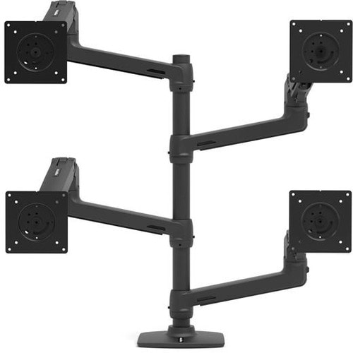 Ergotron Mounting Arm for Monitor, Notebook, LCD Display - Matte Black - Height Adjustable - 4 Display(s) Supported - 25 l