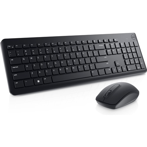 Dell KM3322W Keyboard & Mouse - Wireless RF 2.40 GHz Keyboard - Spanish - Black - Wireless Mouse - QWERTZ - Black